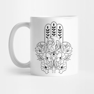 Hamsa Koi (Black) Mug